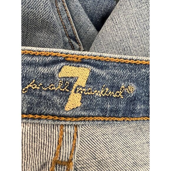 7 for all Mankind Ankle Skinny white Racing Stripe on sides - Size 27 - Picture 7 of 12